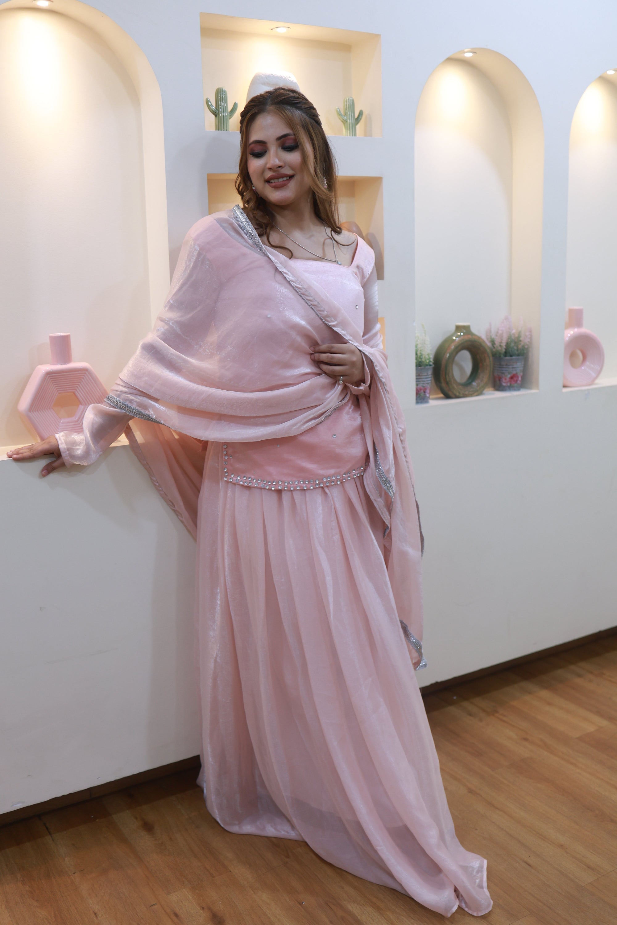 Blush Serenity – Pastel Pink Ensemble from the Emperia Collection