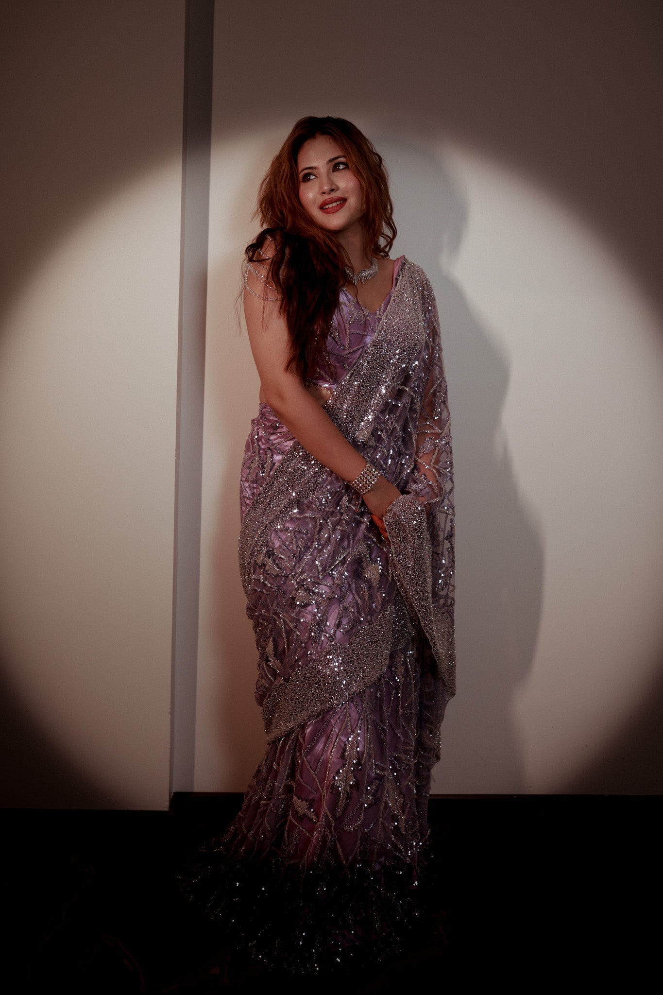 Lilac Allure – Pre-Draped Saree from the Airaa Collection