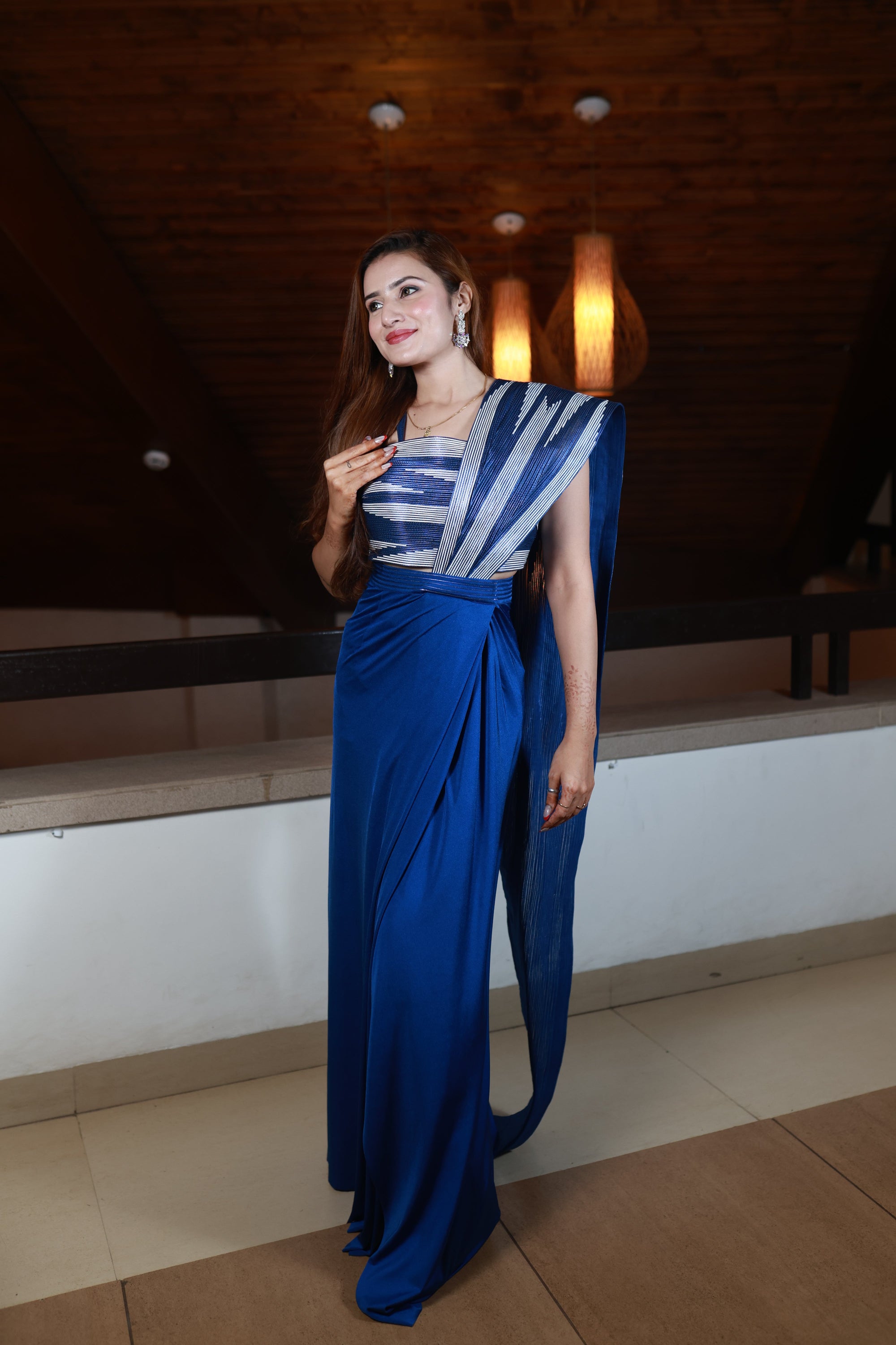 Sapphire Symphony – Structured Drape Ensemble