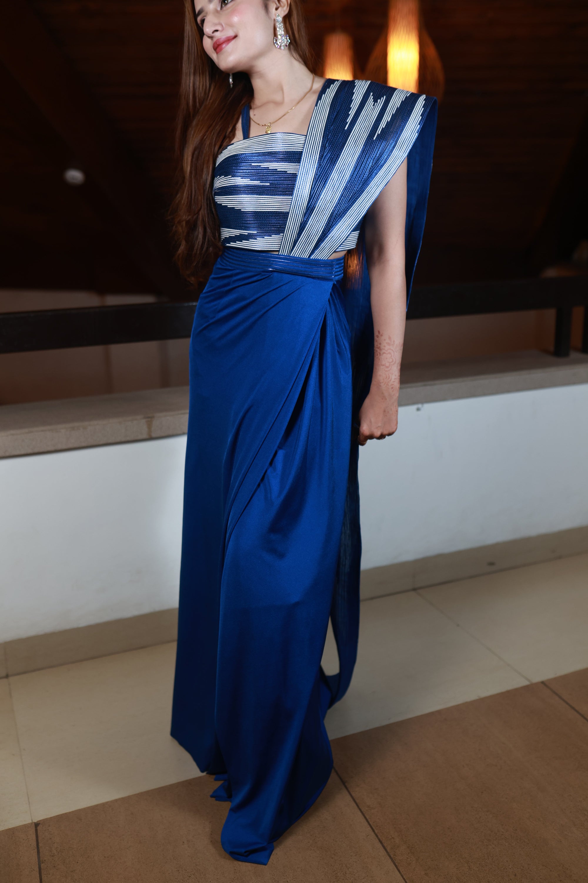 Sapphire Symphony – Structured Drape Ensemble
