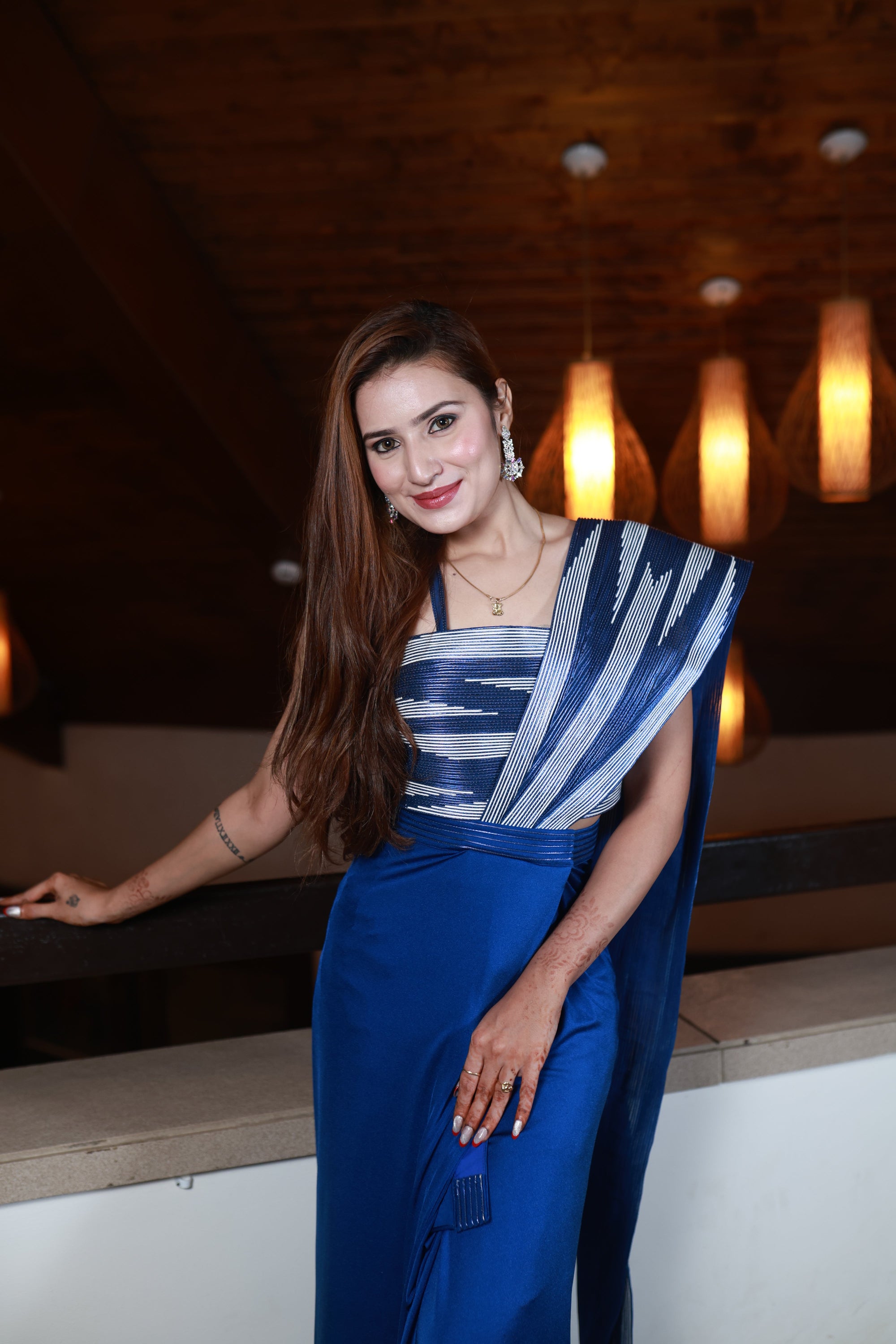 Sapphire Symphony – Structured Drape Ensemble
