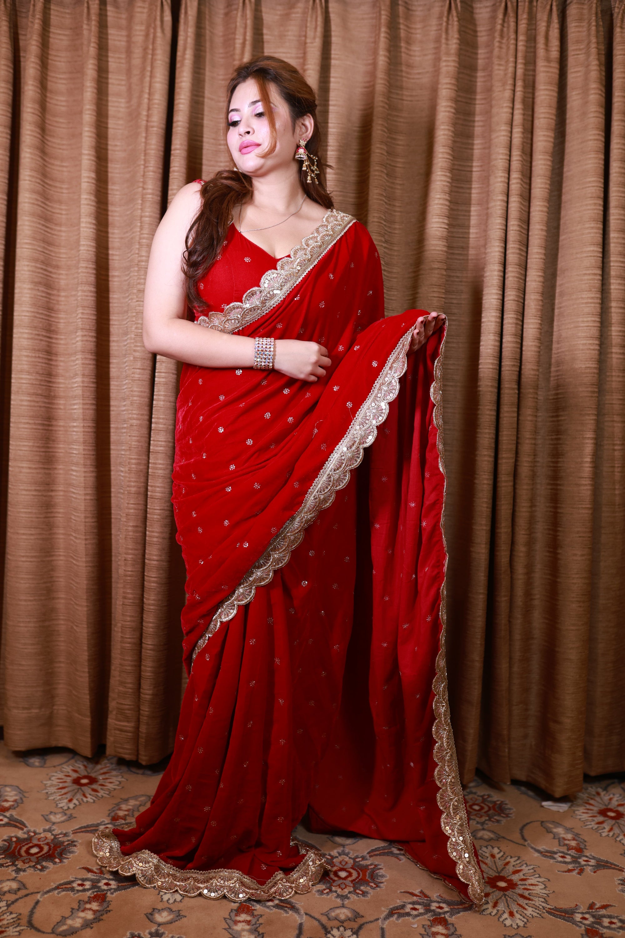 Scarlet Éclat – Where Timeless Red Meets Regal Glow