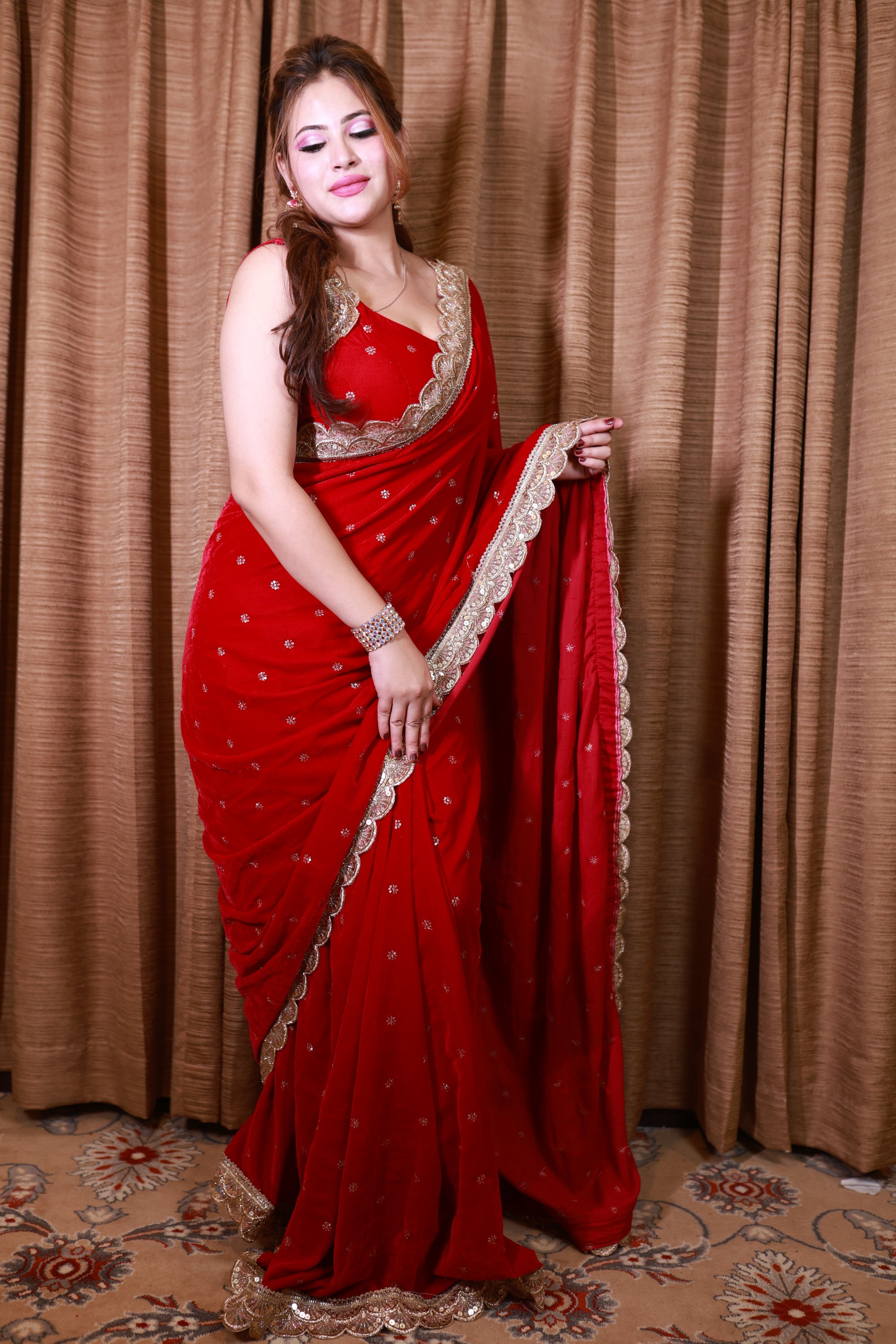 Scarlet Éclat – Where Timeless Red Meets Regal Glow